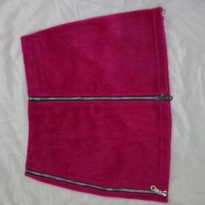 NWOT The Ragged Priest Pink fuzz skirt.